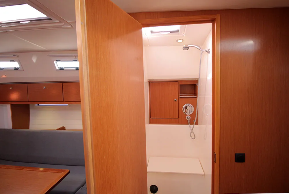 Head on Leonis, a Bavaria Cruiser 50 sailboat at Llucmajor, Spain