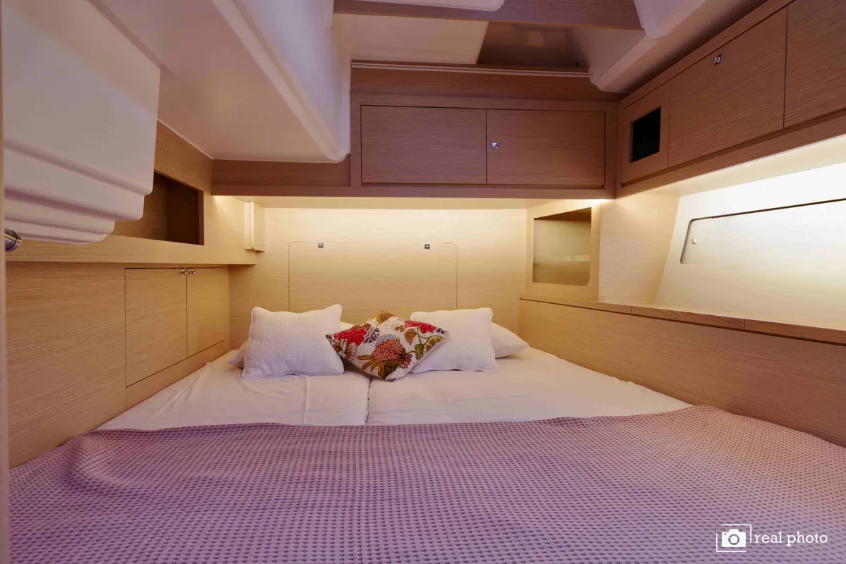Cabin on Cassiopea, a Dufour 530 sailboat at Castellammare di Stabia, Italy