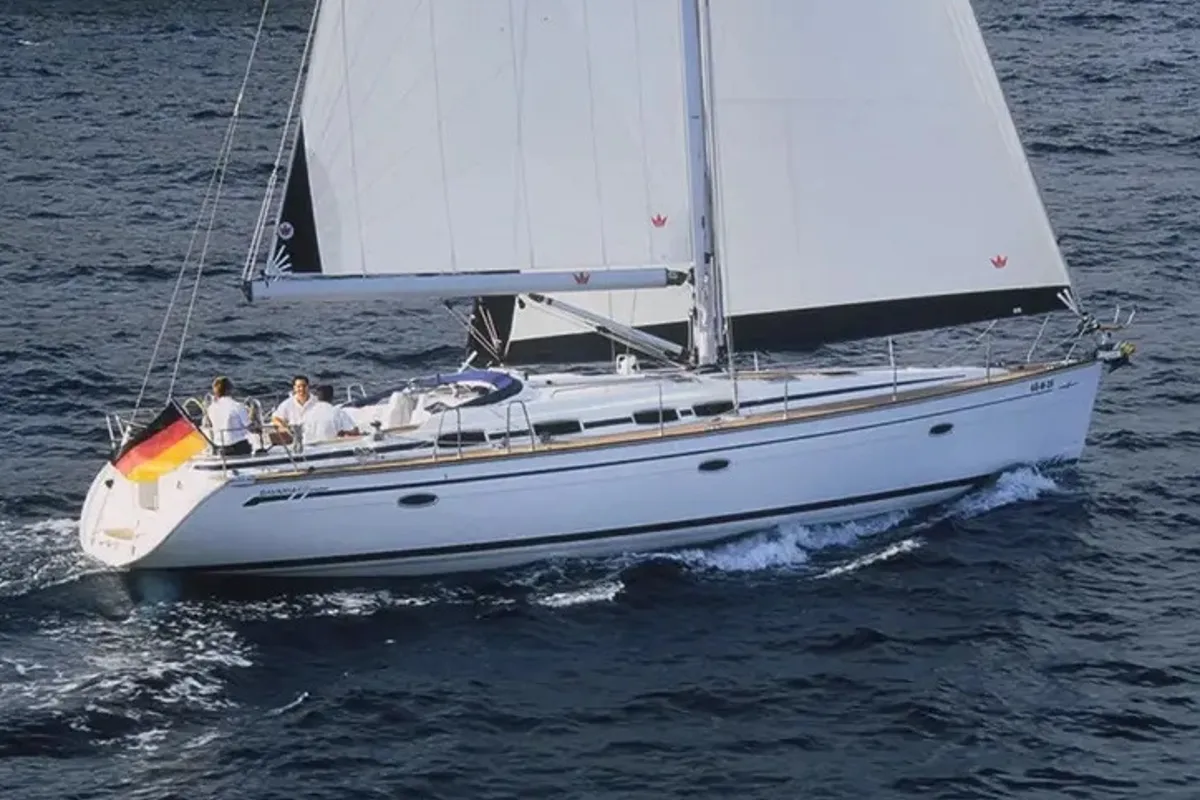 Exterior view of Ocean Caresser, a Bavaria 46 Cruiser sailboat at Msida, Malta