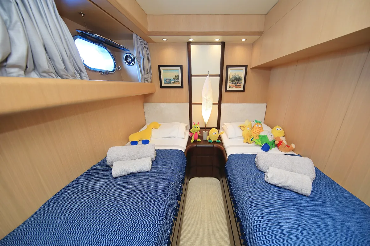 Cabin on Hope I, a Maiora 20S motor yacht at Grad Kaštela, Croatia