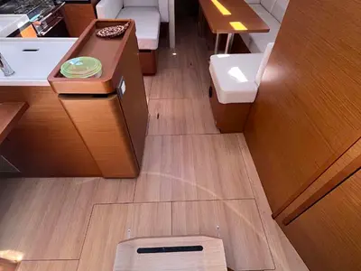 Galley of Tu Tamo 3, a Jeanneau Sun Odyssey 410 sailboat at Grad Pula, Croatia