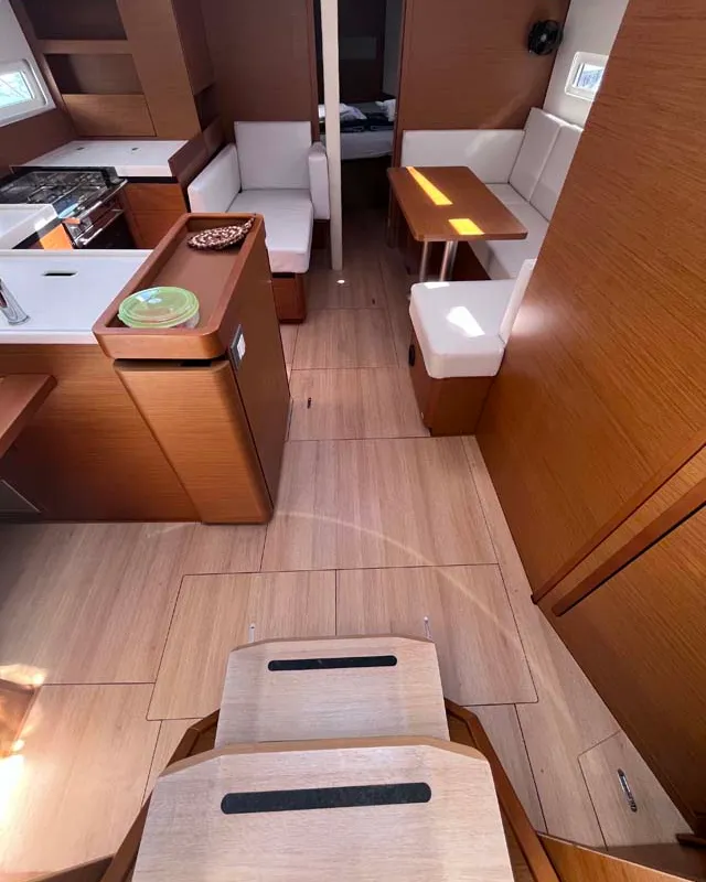 Galley of Tu Tamo 3, a Jeanneau Sun Odyssey 410 sailboat at Grad Pula, Croatia