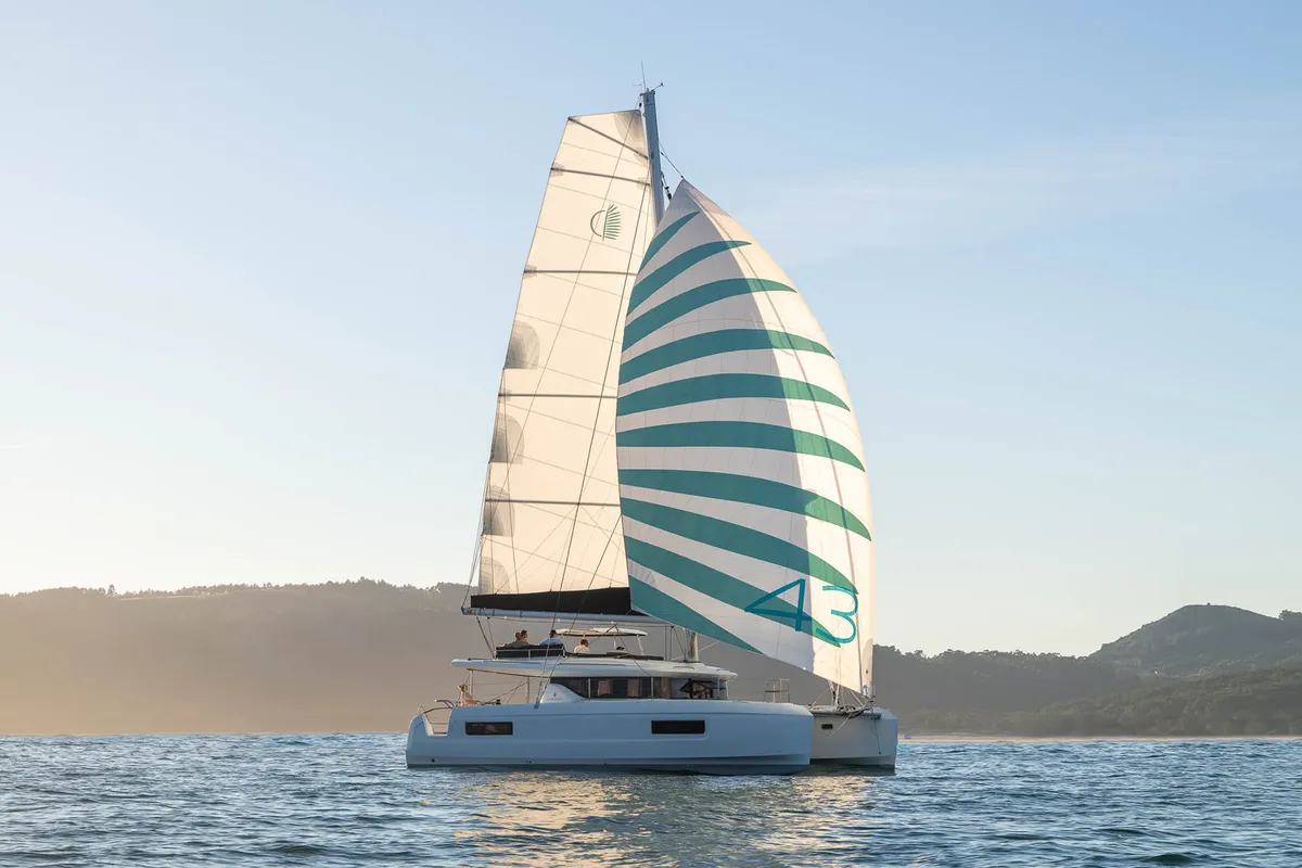 Exterior view of Epic Life, a Lagoon 43 catamaran at Road Town, British Virgin Islands