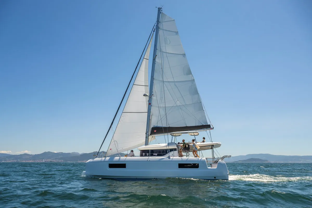 Exterior view of Epic Life, a Lagoon 43 catamaran at Road Town, British Virgin Islands