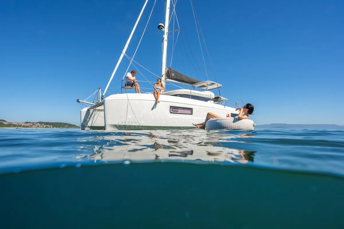 Exterior view of Epic Life, a Lagoon 43 catamaran at Road Town, British Virgin Islands