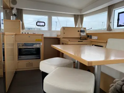 Salon of NIRVANA, a Lagoon 39 catamaran at Grad Pula, Croatia