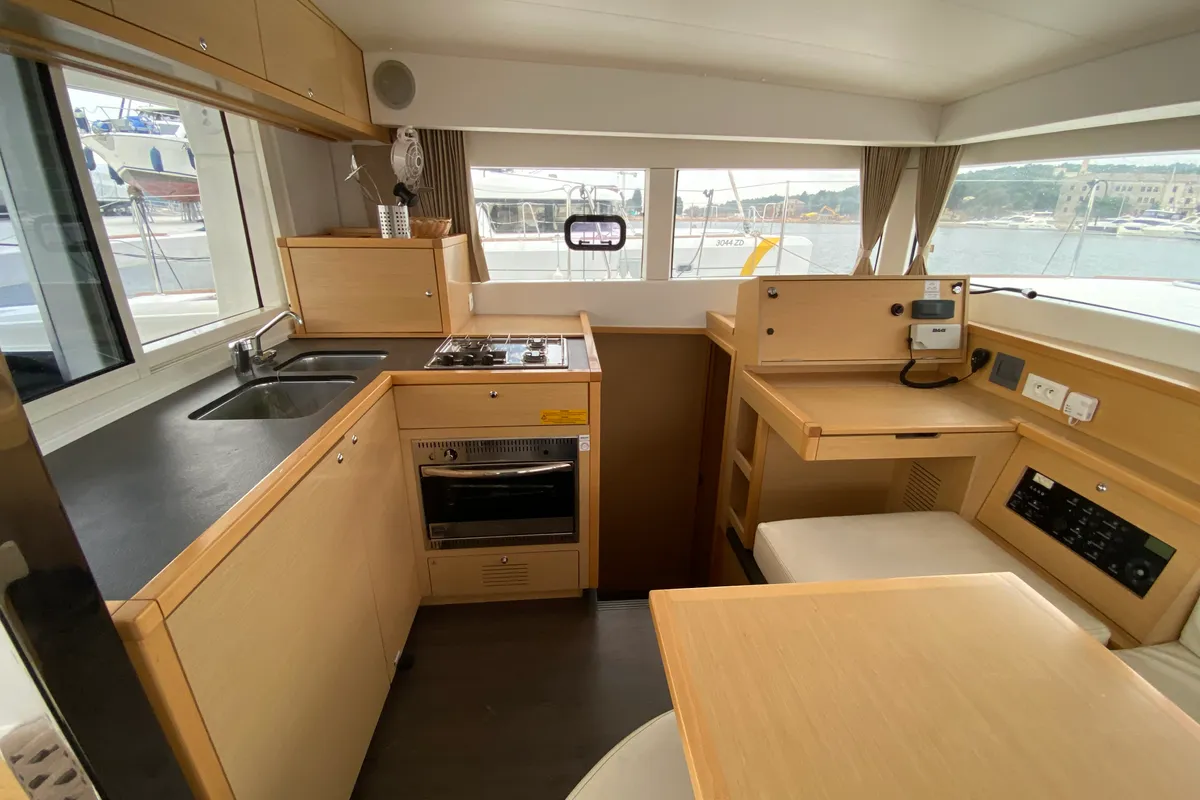 Galley of NIRVANA, a Lagoon 39 catamaran at Grad Pula, Croatia