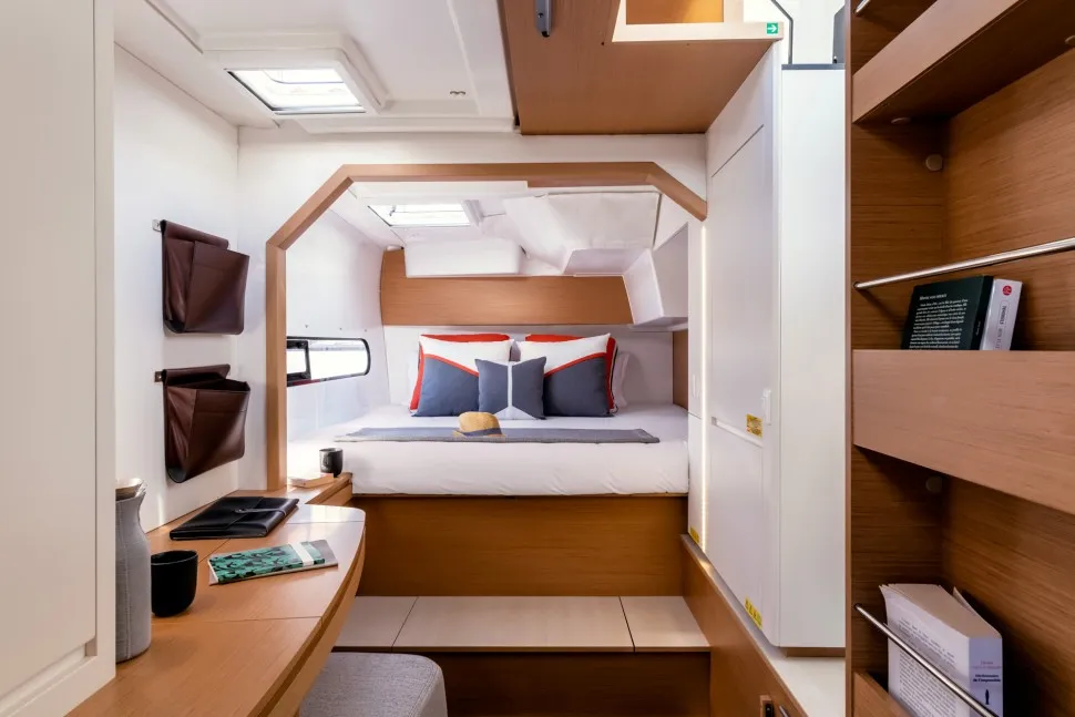 Cabin on Minoas, a Excess 11 catamaran at Agios Stefanos, Greece