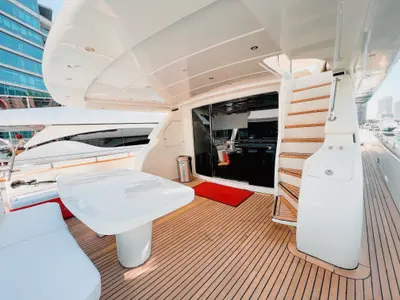Luxury Motor Yacht, a motor yacht at Dubai Harbour, United Arab Emirates
