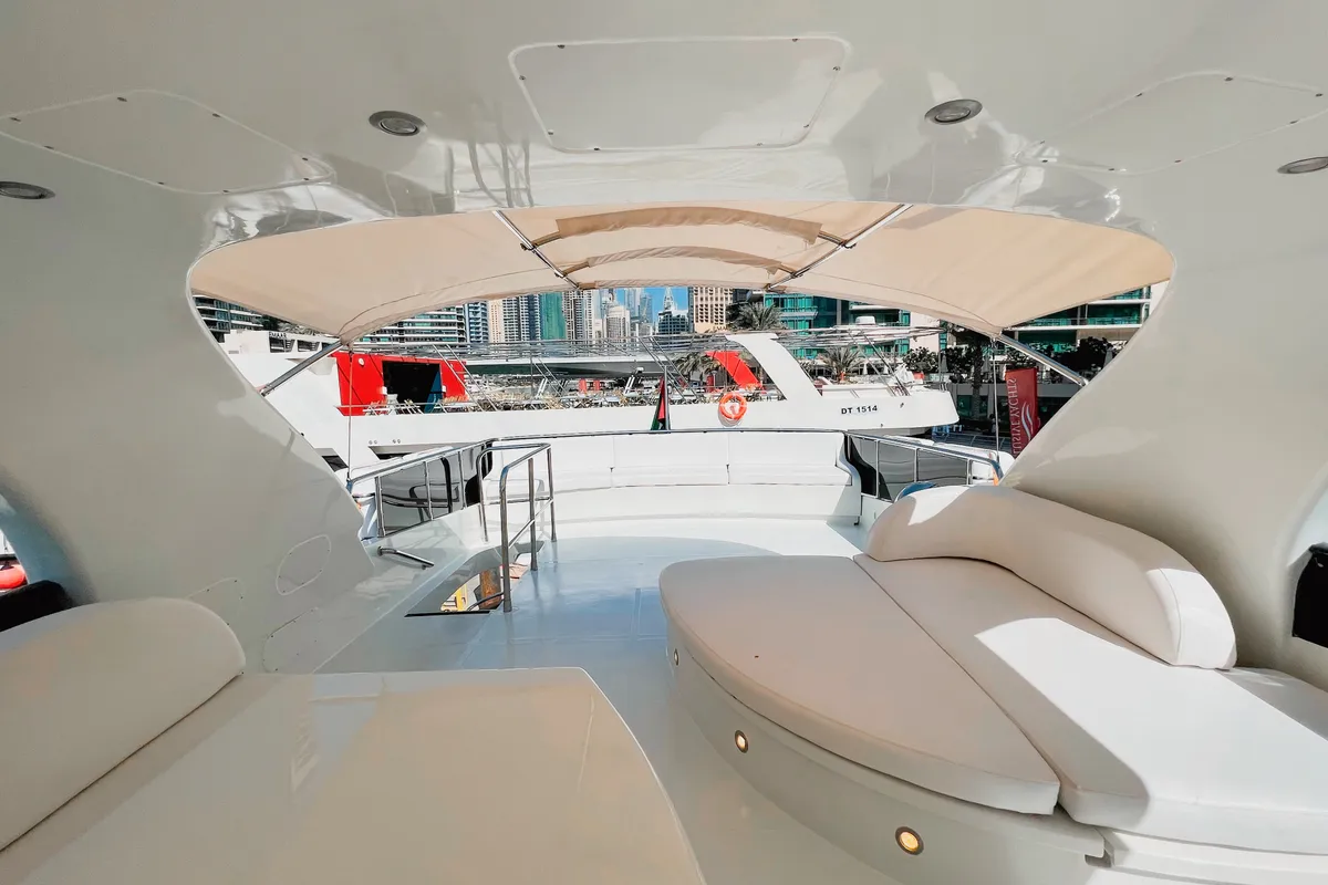 Luxury Motor Yacht, a motor yacht at Dubai Harbour, United Arab Emirates