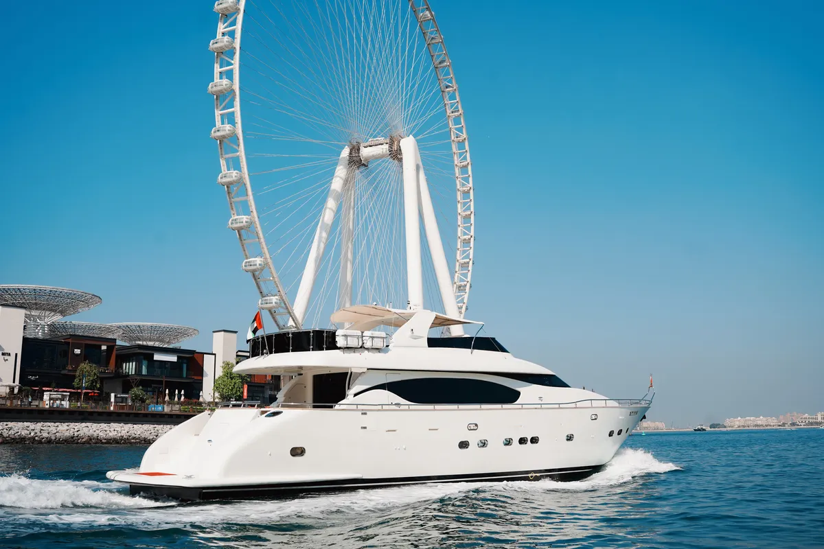 Luxury Motor Yacht, a motor yacht at Dubai Harbour, United Arab Emirates