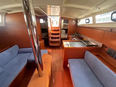 Salon of BUGA, a Beneteau Oceanis 41.1 sailboat at Sukošan, Croatia