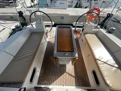 Deck of BUGA, a Beneteau Oceanis 41.1 sailboat at Sukošan, Croatia