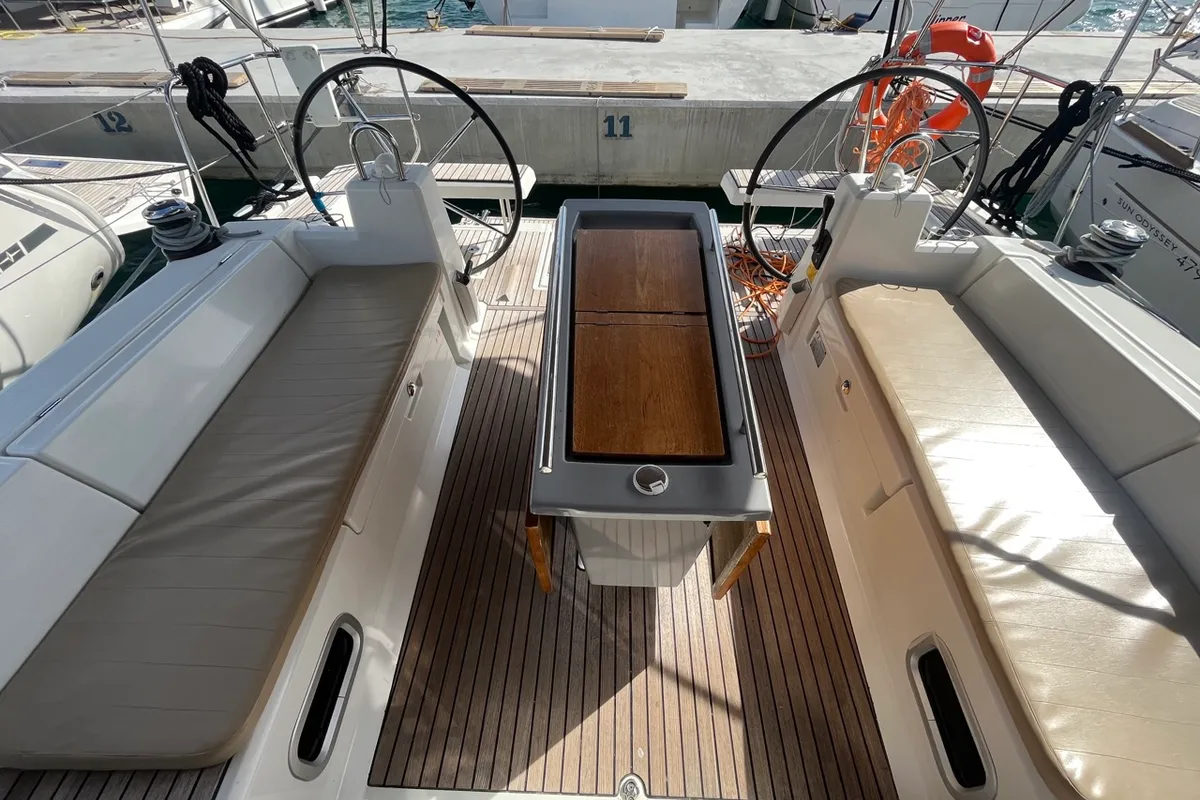 Deck of BUGA, a Beneteau Oceanis 41.1 sailboat at Sukošan, Croatia