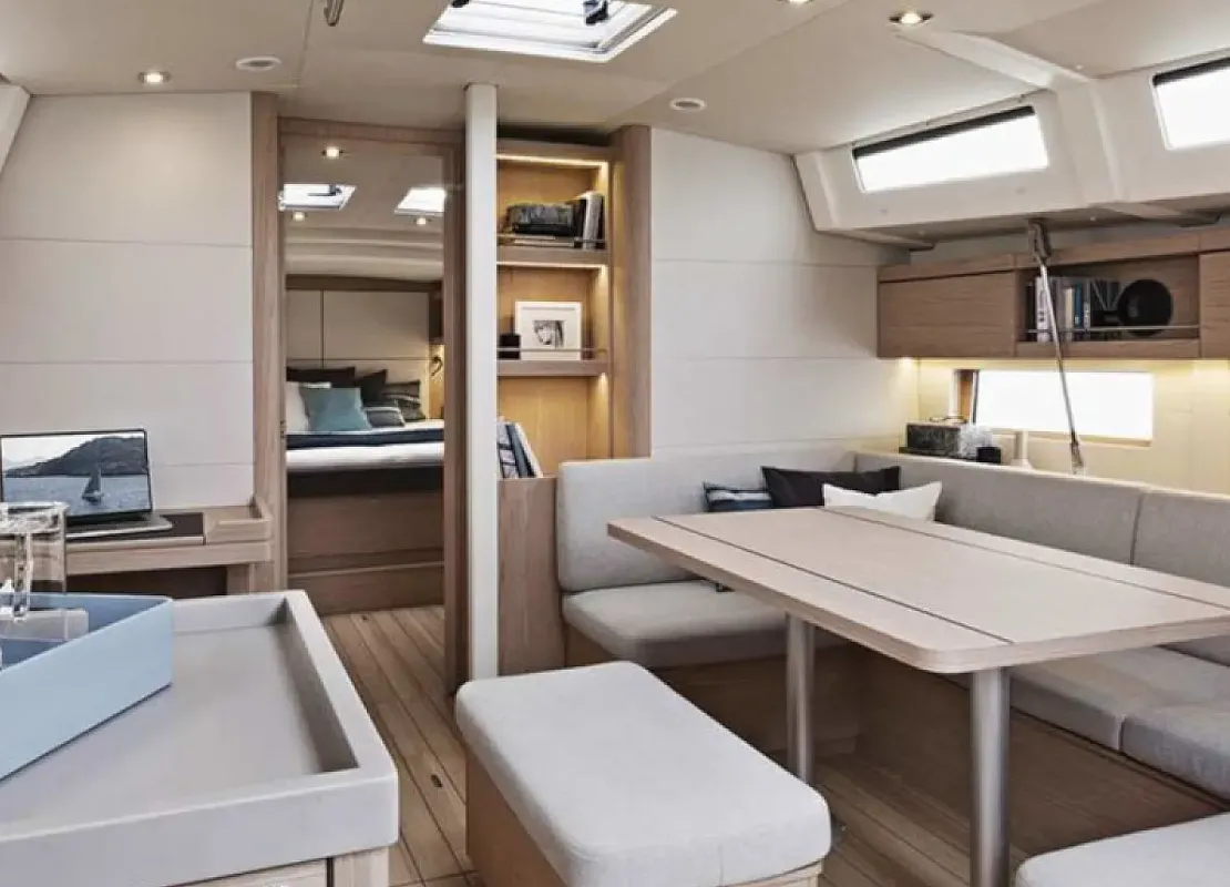 Salon of Oceanis 461/3/3 Premium, a Beneteau Oceanis 461 sailboat at Grand Anse, Grenada