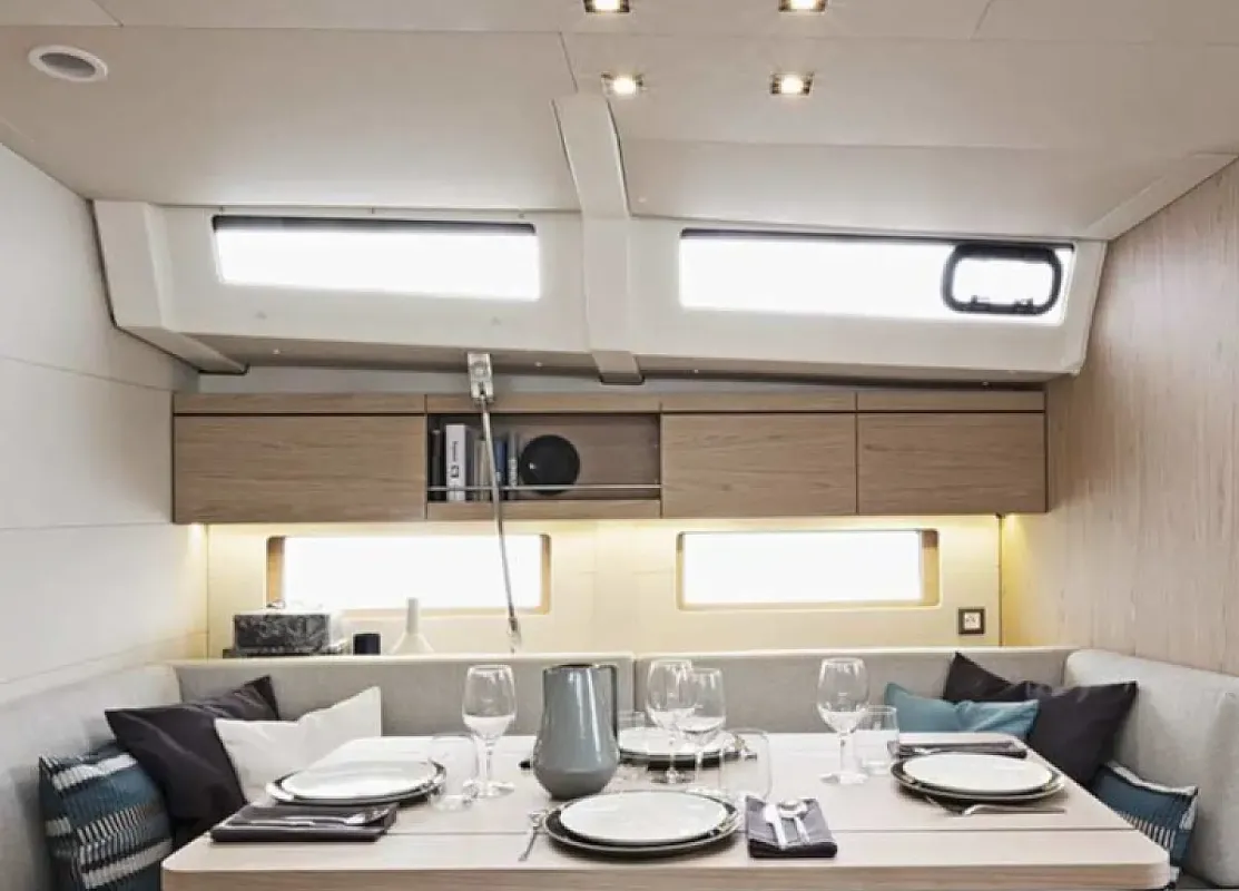 Salon of Oceanis 461/3/3 Premium, a Beneteau Oceanis 461 sailboat at Grand Anse, Grenada