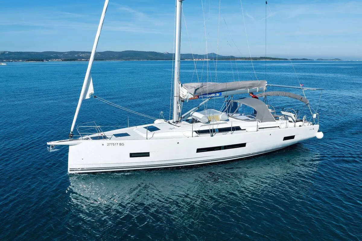 Exterior view of Jameson, a Hanse 460 sailboat at Grad Biograd na Moru, Croatia