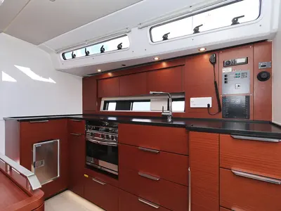 Galley of Jameson, a Hanse 460 sailboat at Grad Biograd na Moru, Croatia
