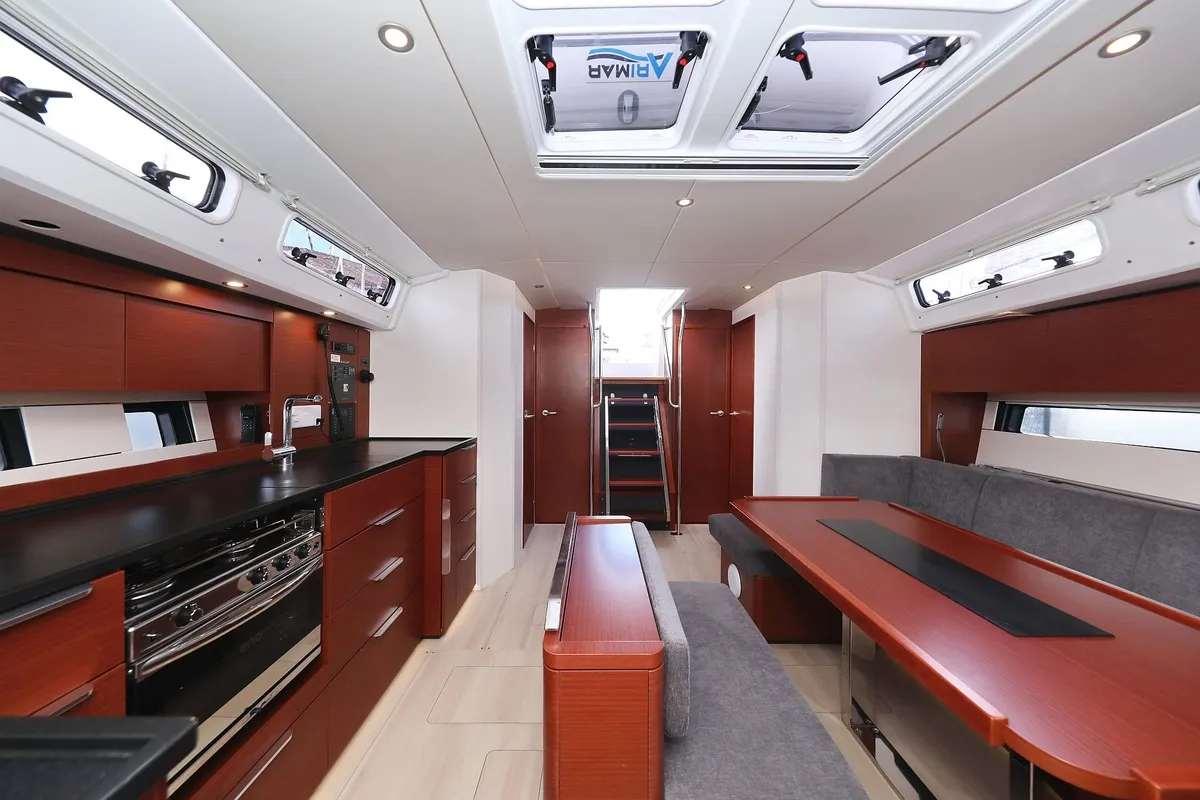 Salon of Jameson, a Hanse 460 sailboat at Grad Biograd na Moru, Croatia