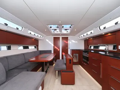 Salon of Jameson, a Hanse 460 sailboat at Grad Biograd na Moru, Croatia