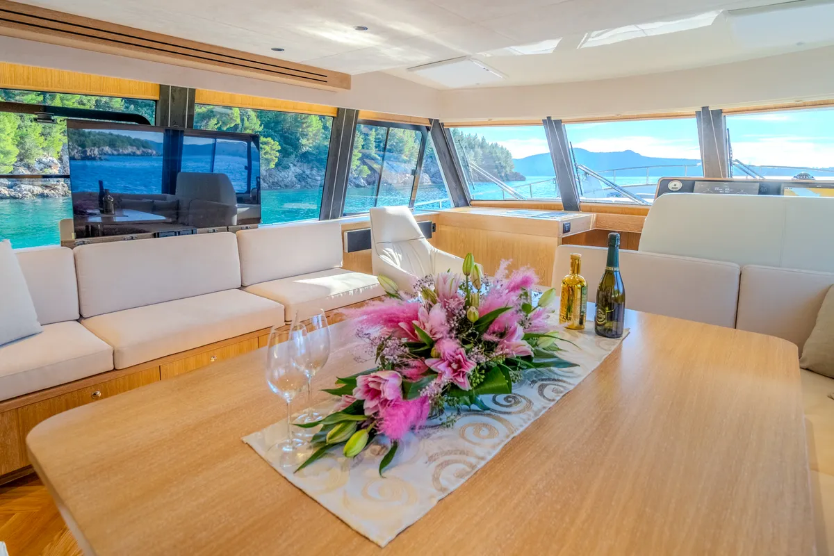 Salon of Cloud 9, a Gulet Motoryacht motor yacht at Dubrovnik, Croatia