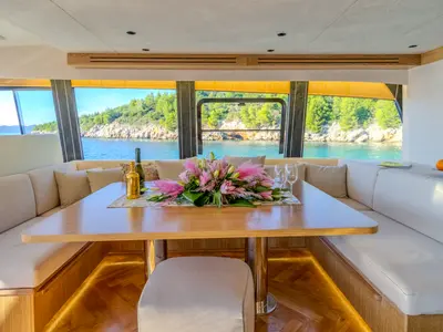 Salon of Cloud 9, a Gulet Motoryacht motor yacht at Dubrovnik, Croatia
