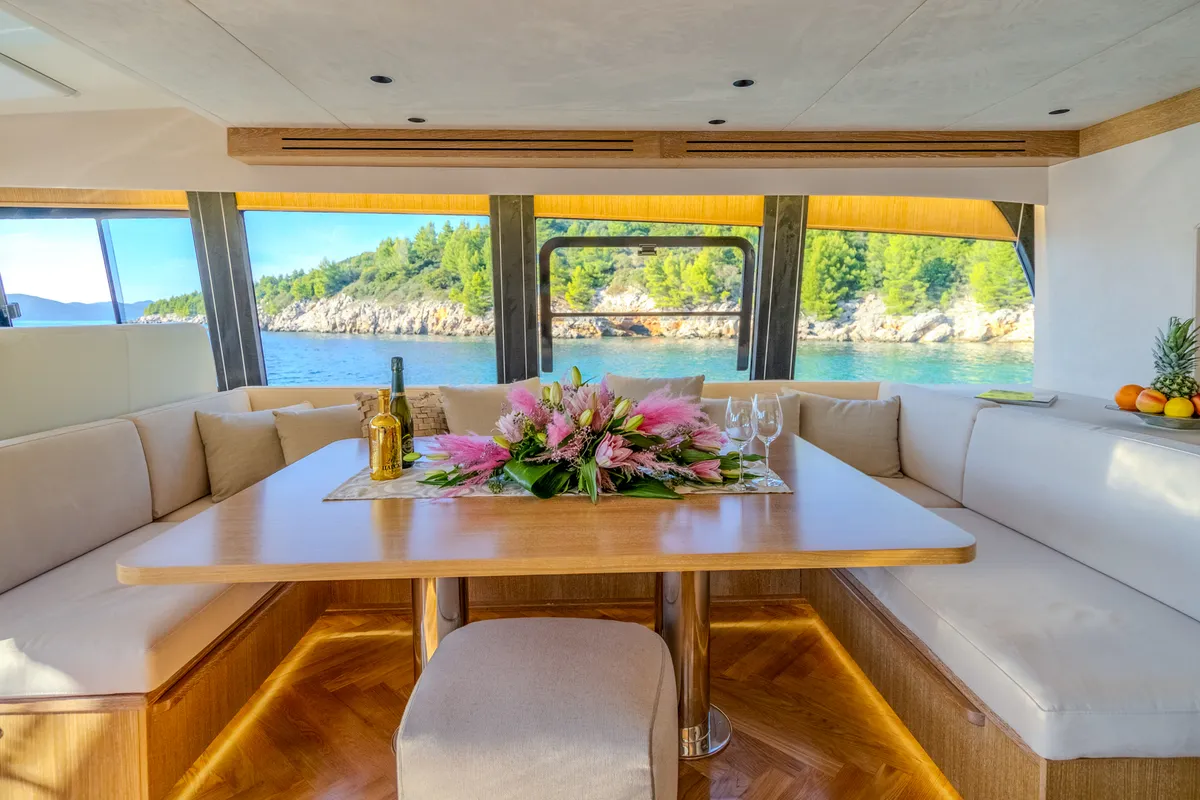 Salon of Cloud 9, a Gulet Motoryacht motor yacht at Dubrovnik, Croatia