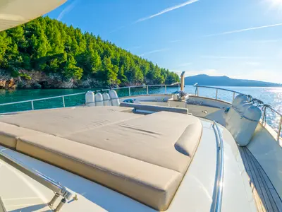 Deck of Cloud 9, a Gulet Motoryacht motor yacht at Dubrovnik, Croatia