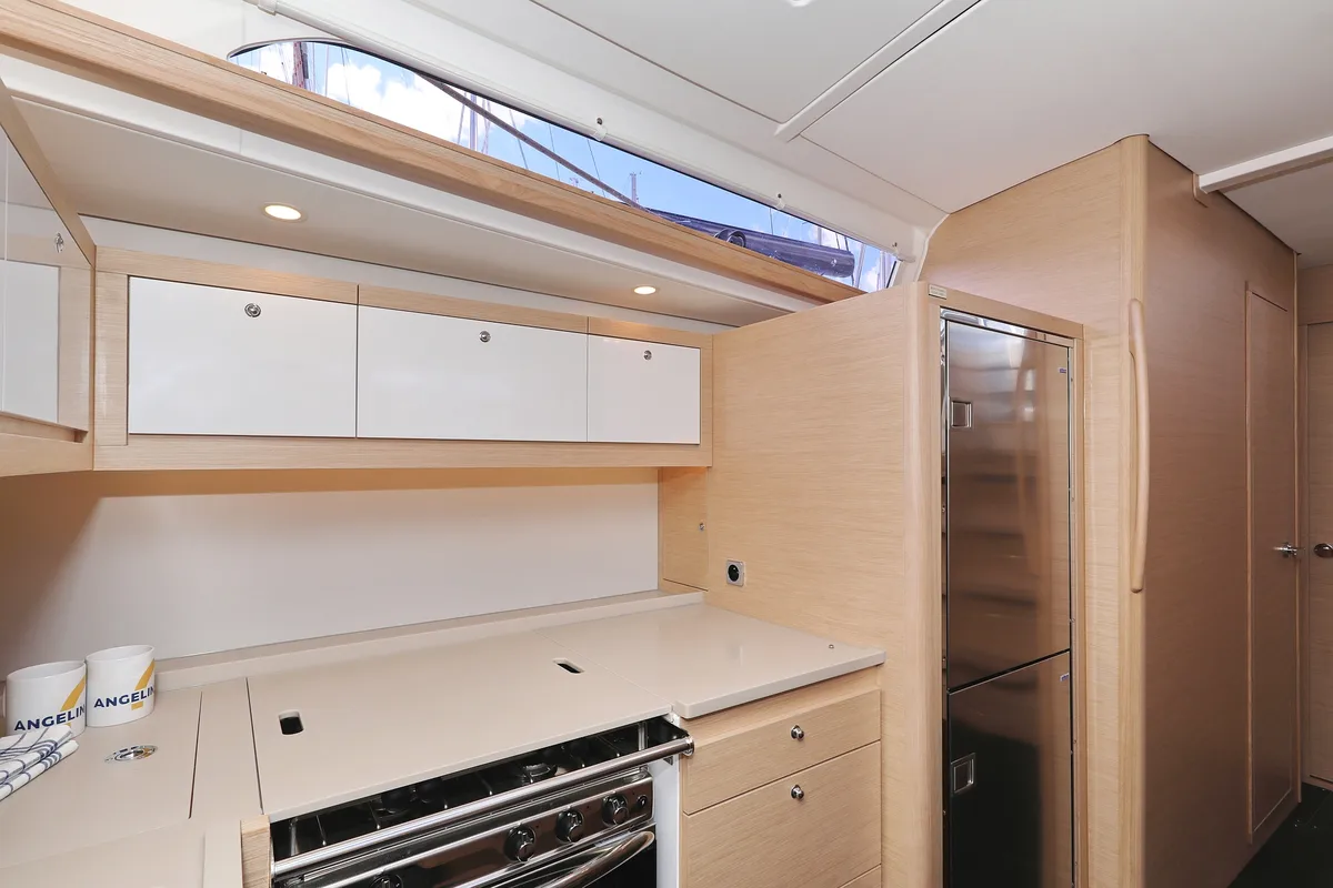 Galley of Tango, a Dufour 470 sailboat at Grad Trogir, Croatia