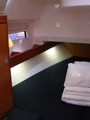 Cabin on NU GA, a Bavaria Cruiser 36 sailboat at Grad Biograd na Moru, Croatia