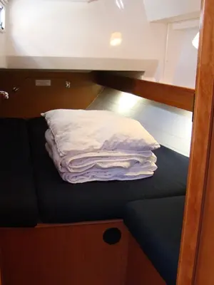 Cabin on NU GA, a Bavaria Cruiser 36 sailboat at Grad Biograd na Moru, Croatia