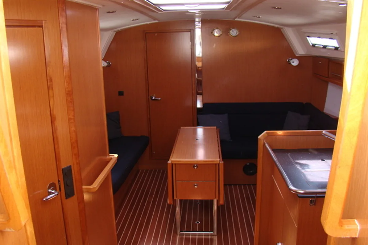 Salon of NU GA, a Bavaria Cruiser 36 sailboat at Grad Biograd na Moru, Croatia
