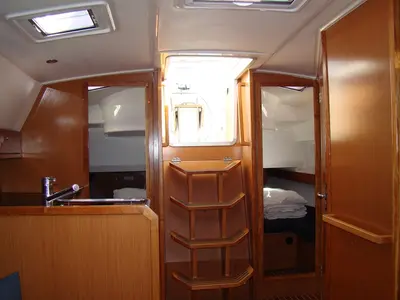 Galley of NU GA, a Bavaria Cruiser 36 sailboat at Grad Biograd na Moru, Croatia