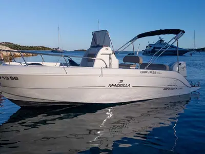 Exterior view of NN, a Mingolla Brava 22 Open motorboat at Grad Šibenik, Croatia