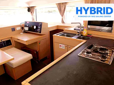 Galley of Independent I, a Lagoon 400 S2 catamaran at Punat, Croatia