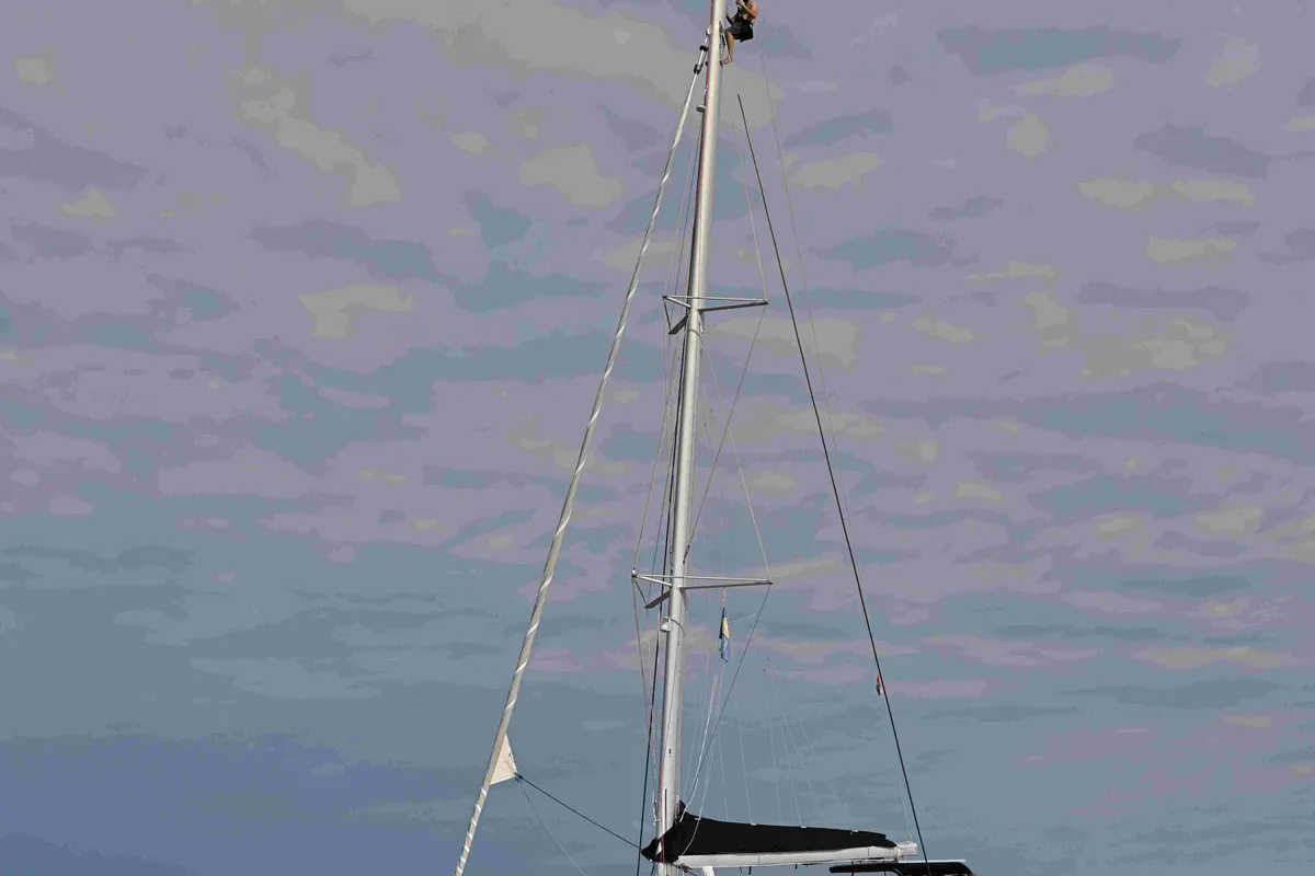Exterior view of Independent I, a Lagoon 400 S2 catamaran at Punat, Croatia