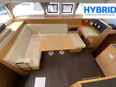 Salon of Independent I, a Lagoon 400 S2 catamaran at Punat, Croatia