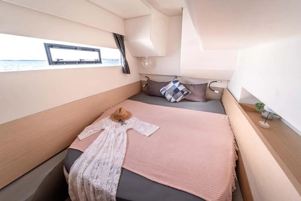 Cabin on Kalea, a Fountaine Pajot MY 37 catamaran at Grad Šibenik, Croatia