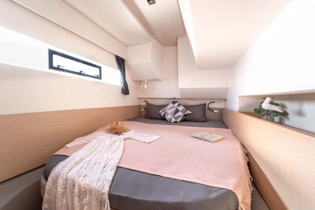 Cabin on Kalea, a Fountaine Pajot MY 37 catamaran at Grad Šibenik, Croatia