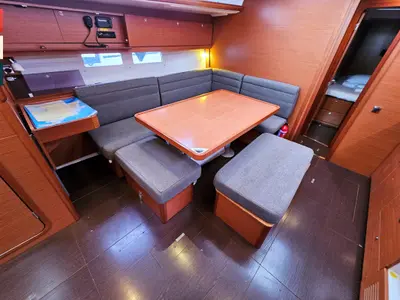 Salon of Nadine AC/Gen, a Dufour 460 Grand Large sailboat at Općina Rogoznica, Croatia