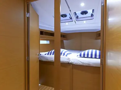 Cabin on Joy, a Jeanneau Sun Odyssey 479 sailboat at Municipal Unit of Elefsina, Greece