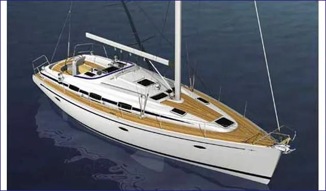 Exterior view of Giulia, a Bavaria 39 Cruiser sailboat at Municipal Unit of Lefkada, Greece