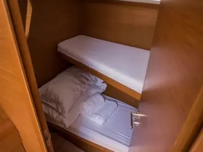 Cabin on Freyja, a Jeanneau Sun Odyssey 519 sailboat at Seget Donji, Croatia