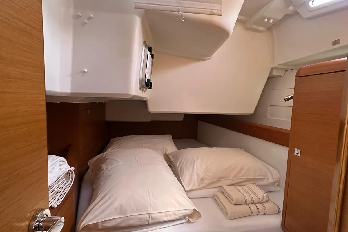 Freyja, a Jeanneau Sun Odyssey 519 sailboat at Seget Donji, Croatia