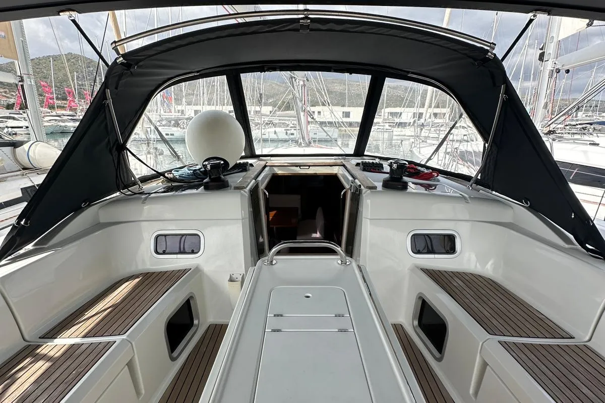Freyja, a Jeanneau Sun Odyssey 519 sailboat at Seget Donji, Croatia