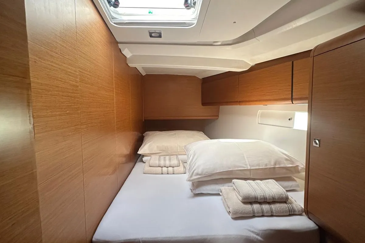 Freyja, a Jeanneau Sun Odyssey 519 sailboat at Seget Donji, Croatia