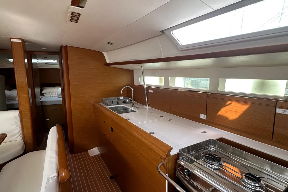 Freyja, a Jeanneau Sun Odyssey 519 sailboat at Seget Donji, Croatia