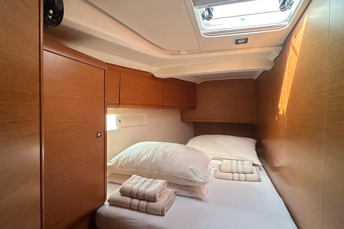 Freyja, a Jeanneau Sun Odyssey 519 sailboat at Seget Donji, Croatia