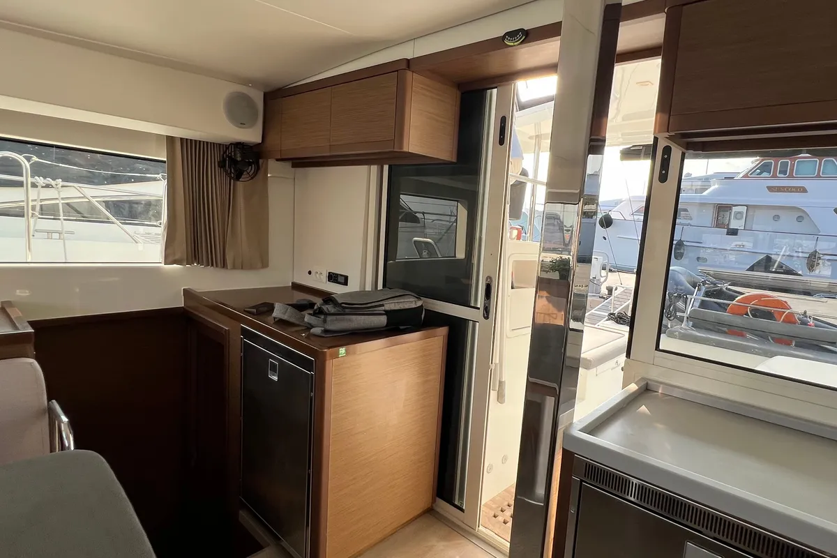 Galley of Andromeda, a Lagoon 40 catamaran at Athens, Greece