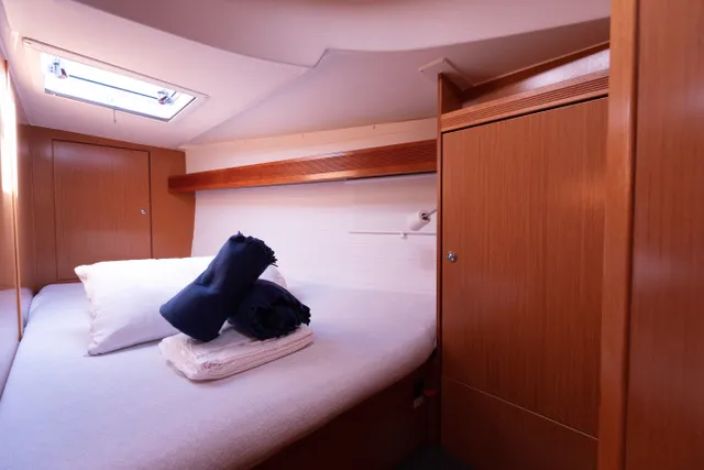 Cabin on Cloe, a Bavaria 45 sailboat at La Spezia, Italy